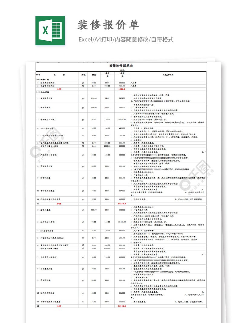 店面装修报价